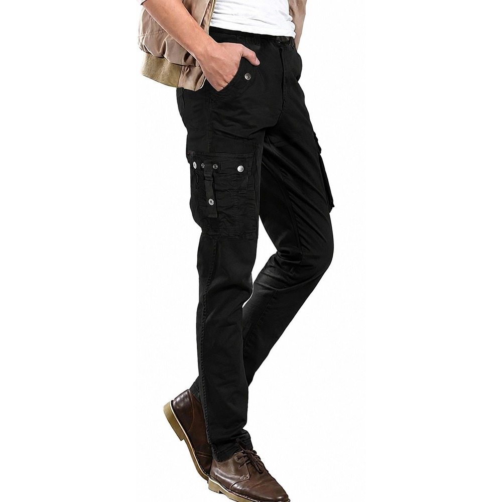 Ethanol Cargo Pants Mens‎ 36 Black Relaxed Fit 6 Pocket Tactical Work Trousers